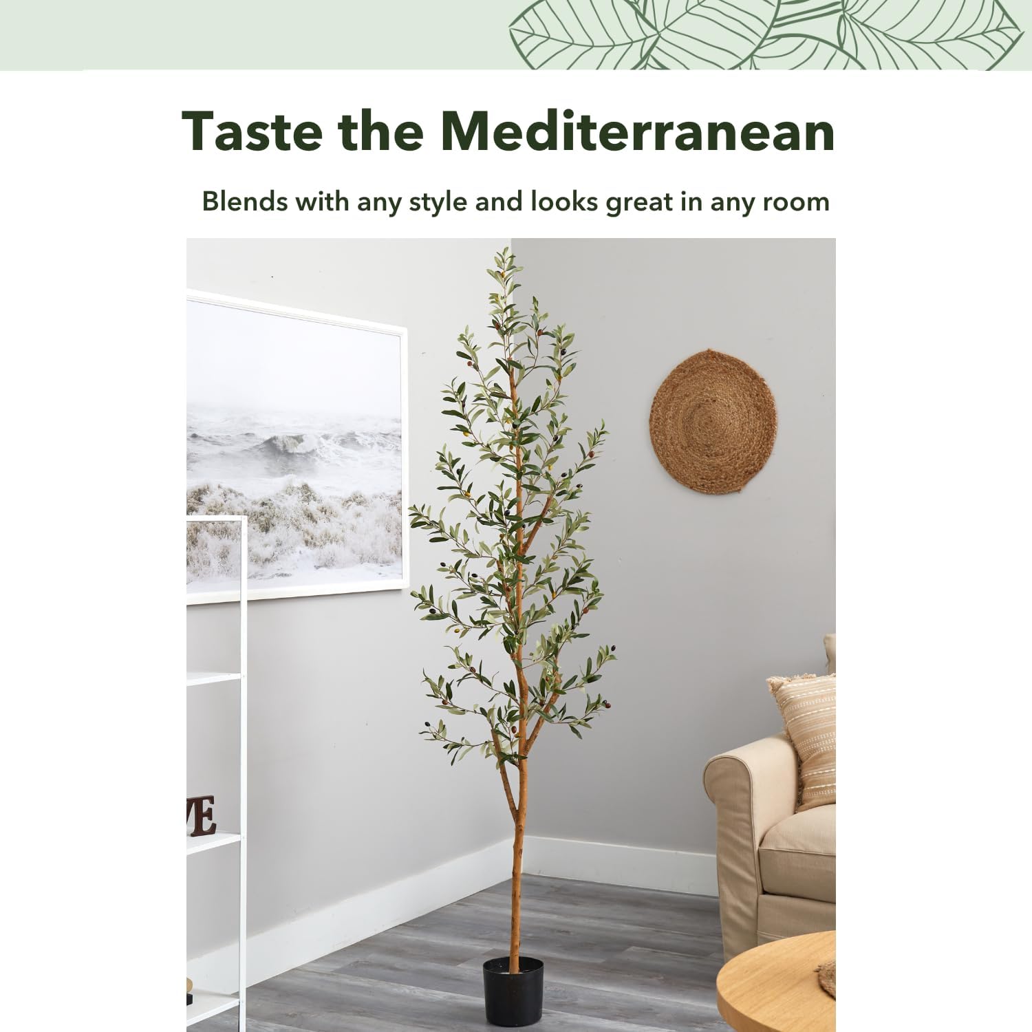 Nearly Natural 82in Olive Artificial Silk Trees